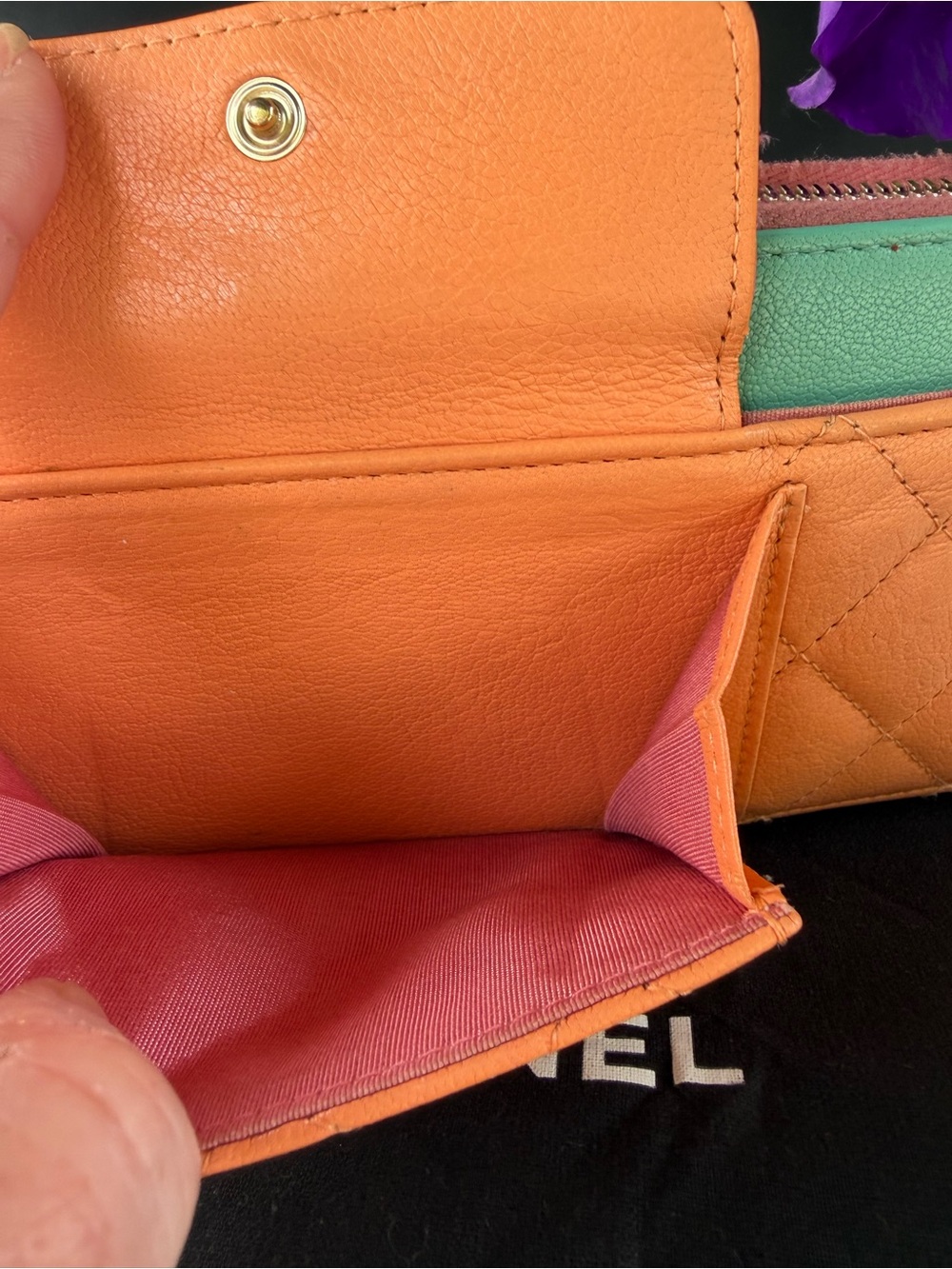 CHANEL Quilted LAMBSKIN TRICOLOR WITH DUSTBAG BOX COA CARD - Picture 6 of 12
